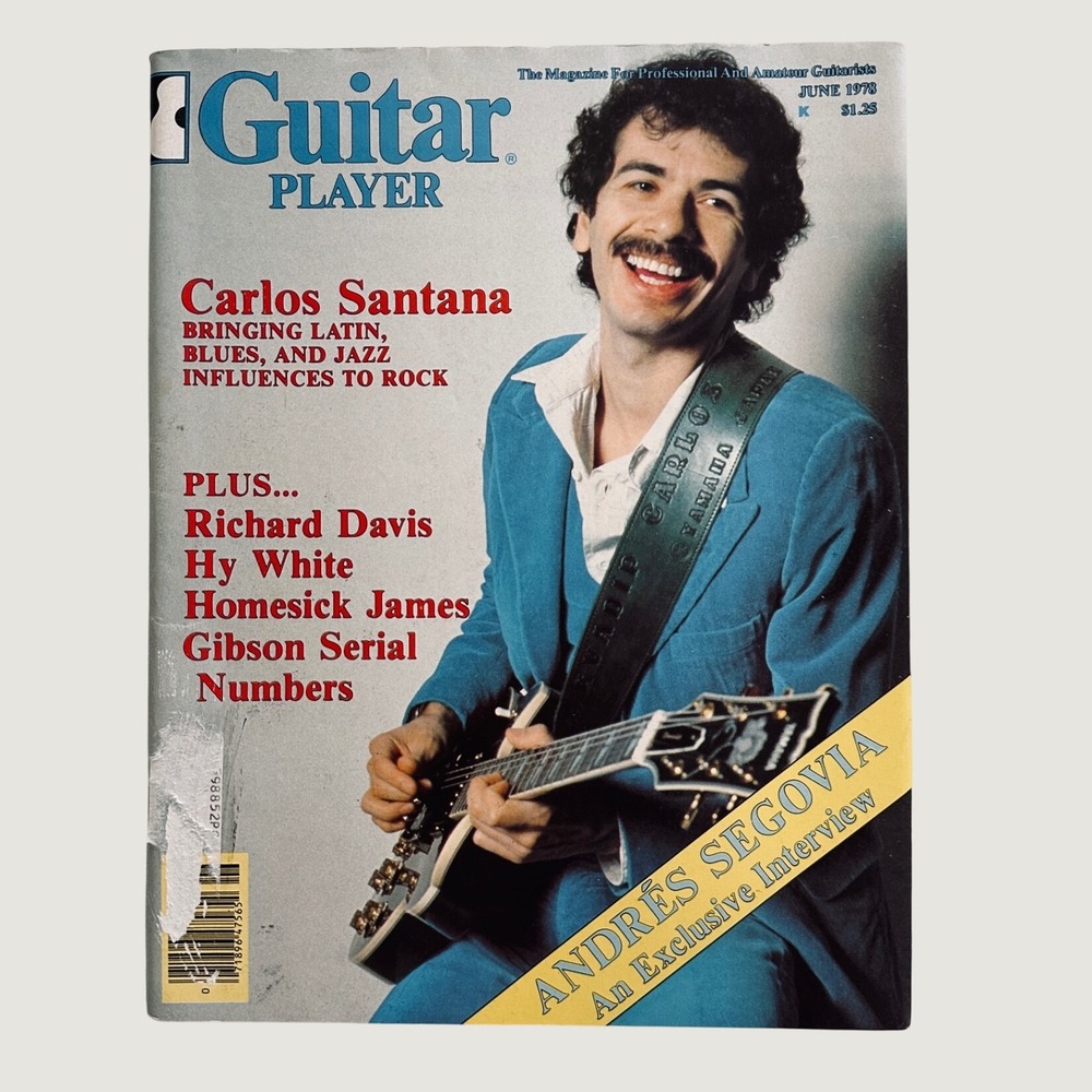 Guitar Player Magazine June 1978 Carlos Santana Andres Segovia Vintage 70s Music